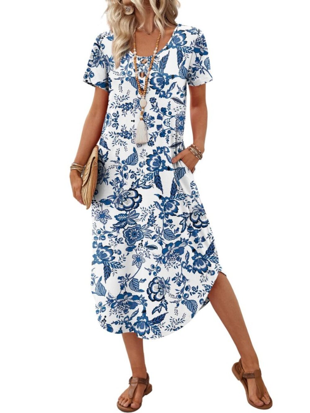 Summer Dresses for Women 2026 Casual Midi Dresses Beach Vacation Outfits Tshirt